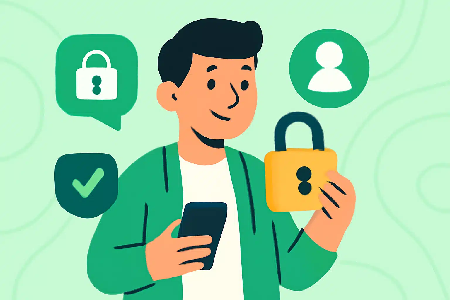 Additional tips for securing your online privacy - VPN security illustration