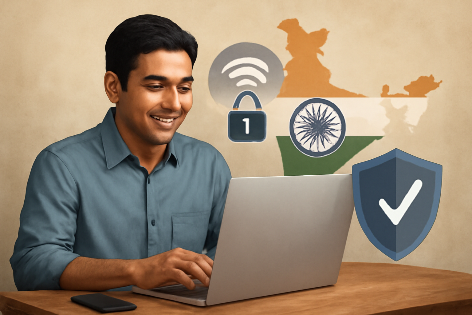 Benefits of using a VPN India server - VPN India server illustration