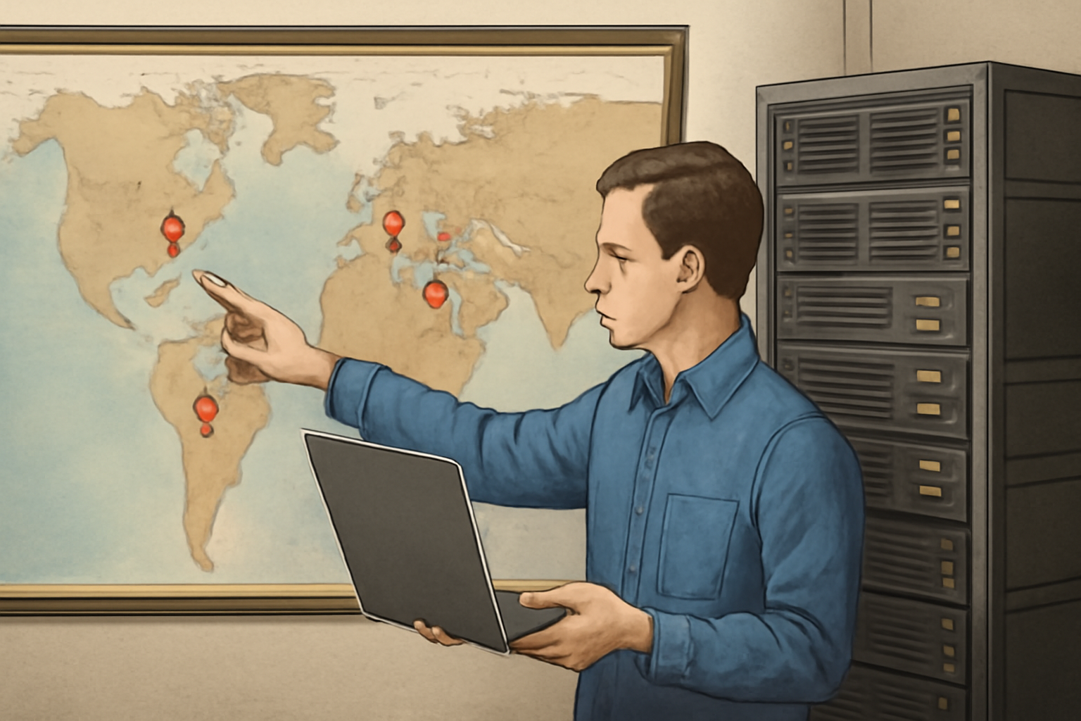 Choose the right server location - VPN Spain illustration