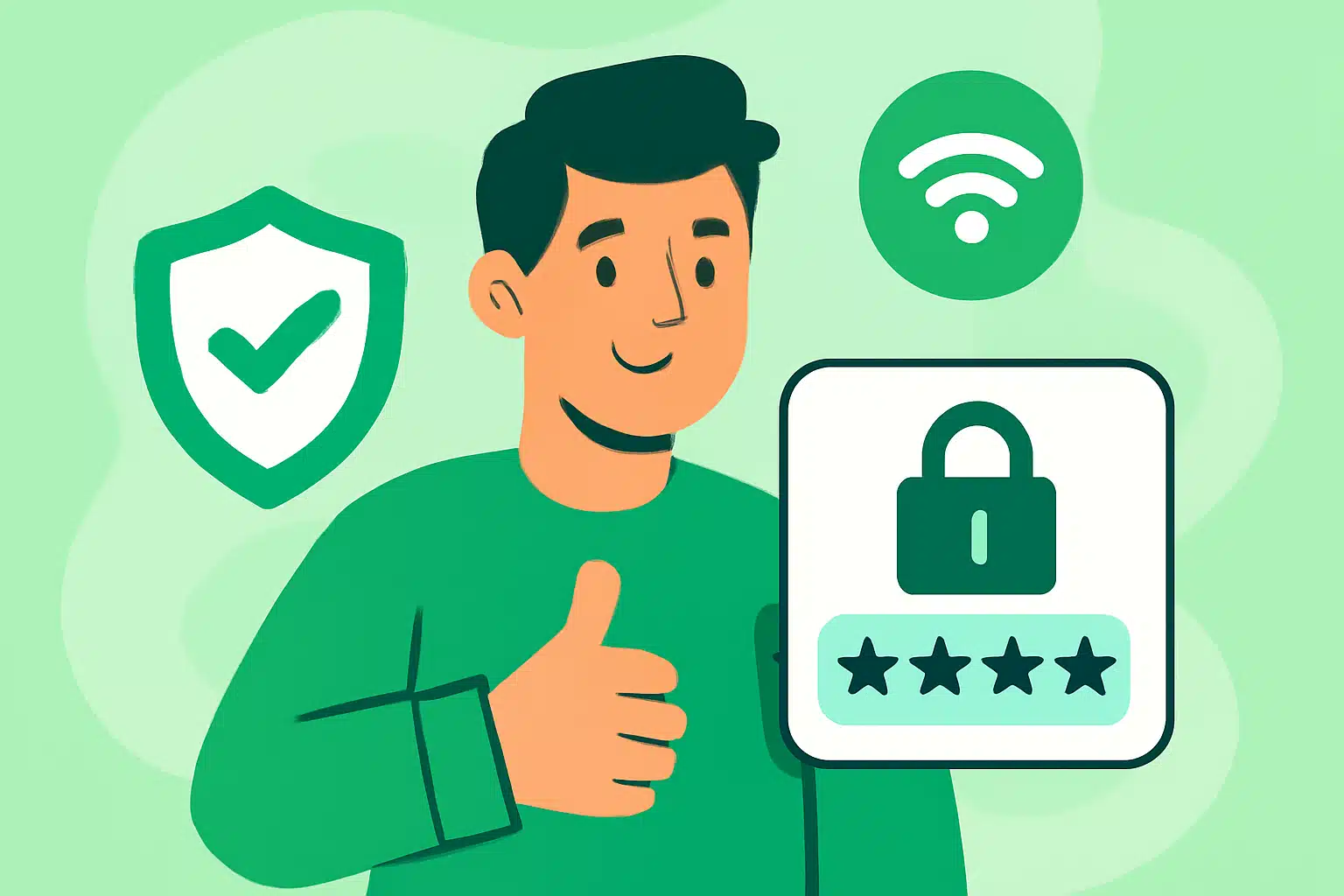Enhance your online security - VPN benefits illustration