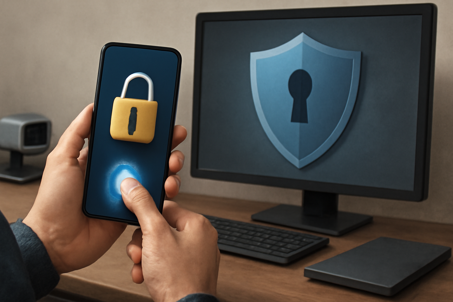Enhanced security and privacy - VPN enterprise illustration