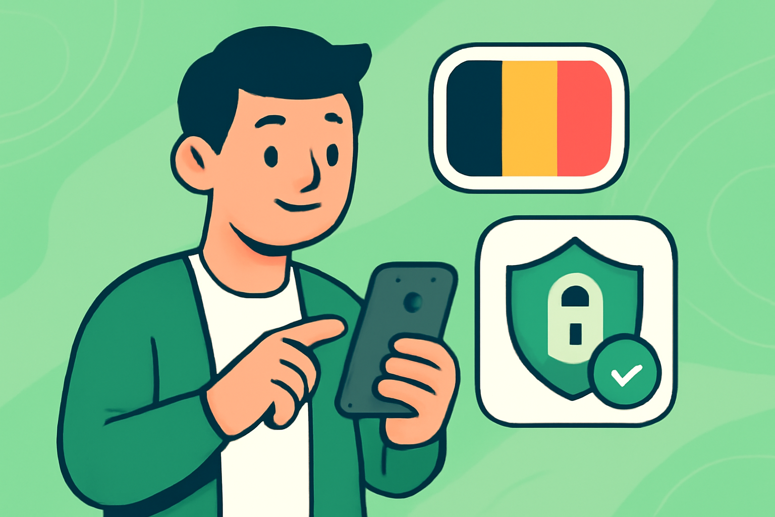 Comment choisir le bon VPN Belgique pour Android - Illustration VPN Belgique