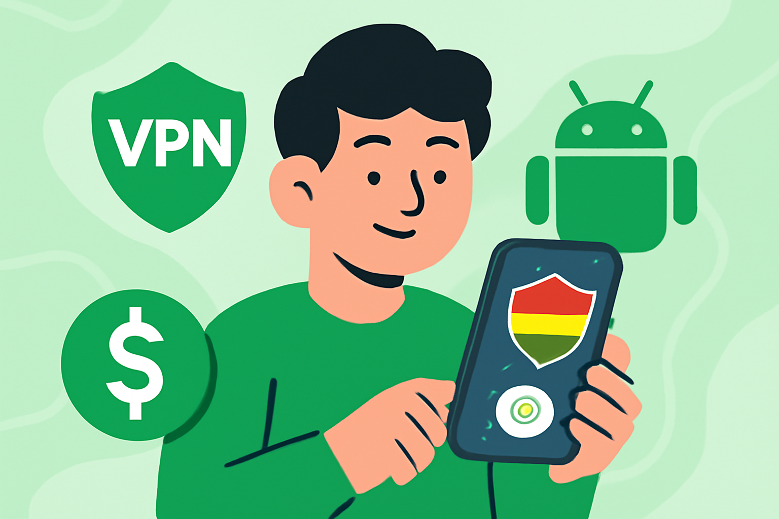 Како VPN Боливија им помага на корисниците на Android - илустрација на VPN Боливија
