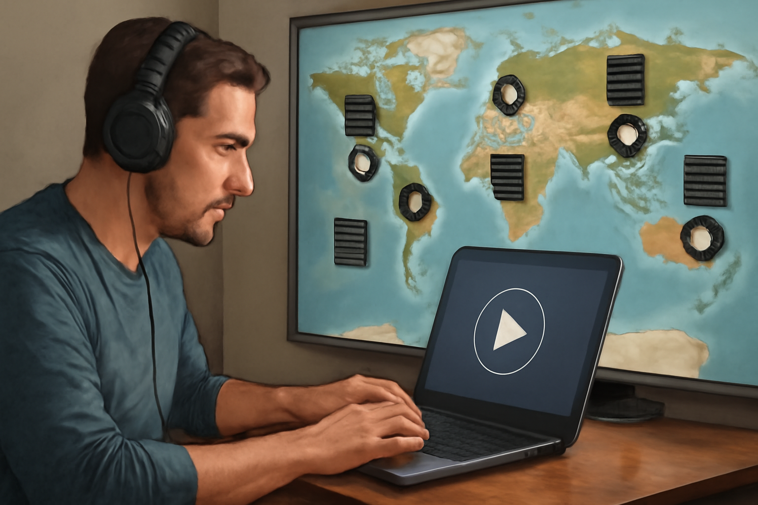 Optimal server locations for streaming - VPN best server illustration