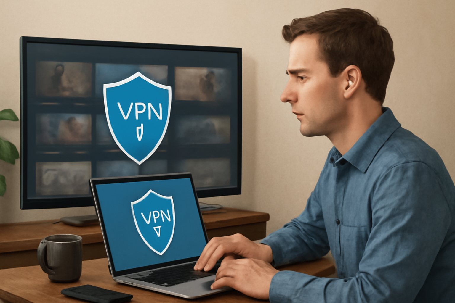 스트리밍용 최고의 VPN을 선택하는 팁 - VPN 영어 일러스트레이션