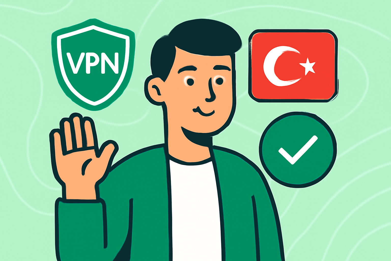 VPN Turkey access local content securely - VPN Turkey illustration