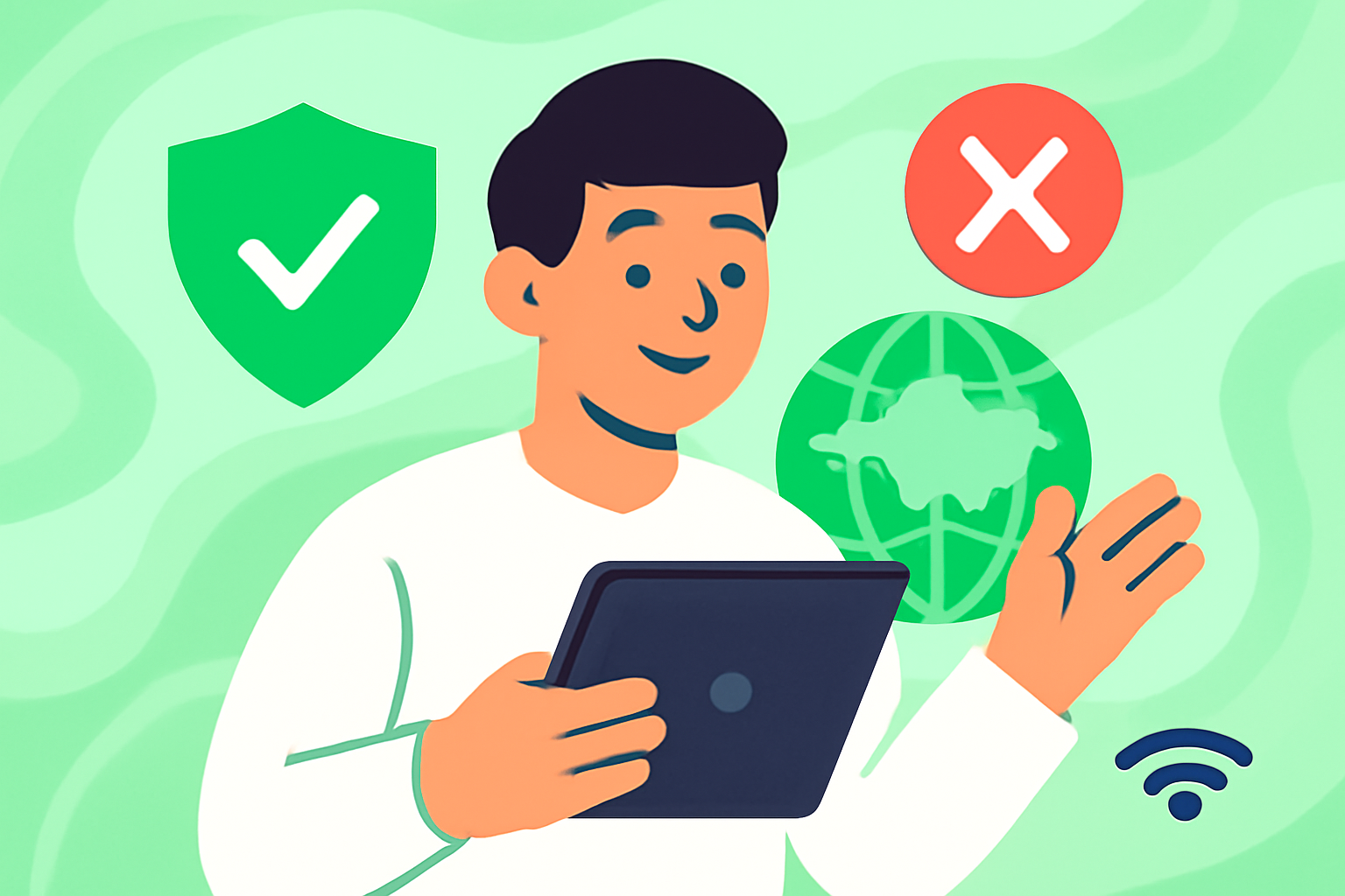VPN在哈萨克斯坦的常见问题及解决方法——VPN哈萨克斯坦示意图