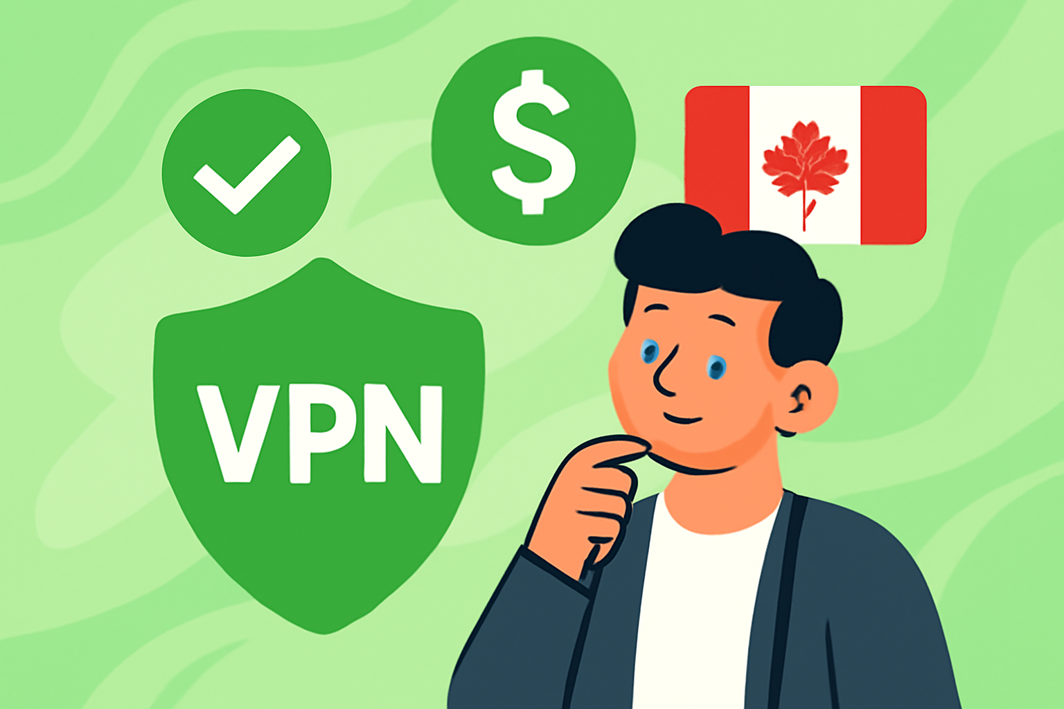 Faktorar som påverkar VPN-prisen i Canada i 2025 - VPN-pris Canada illustrasjon