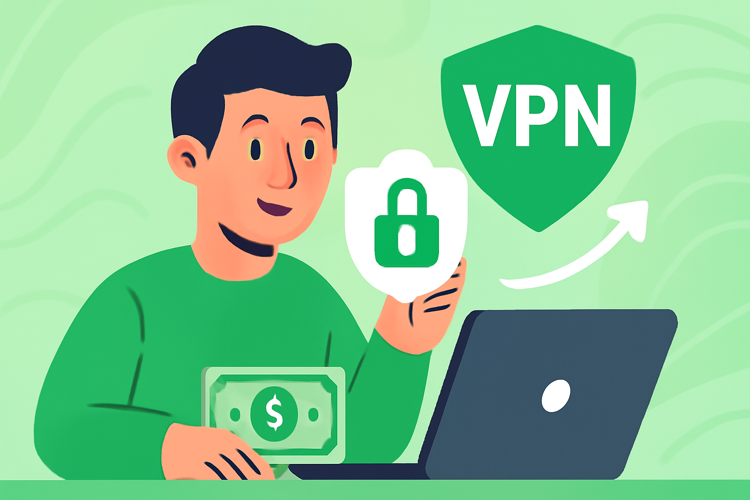 Forståing av VPN-ar og deira fordelar - Illustrasjon av spesialtilbod på VPN
