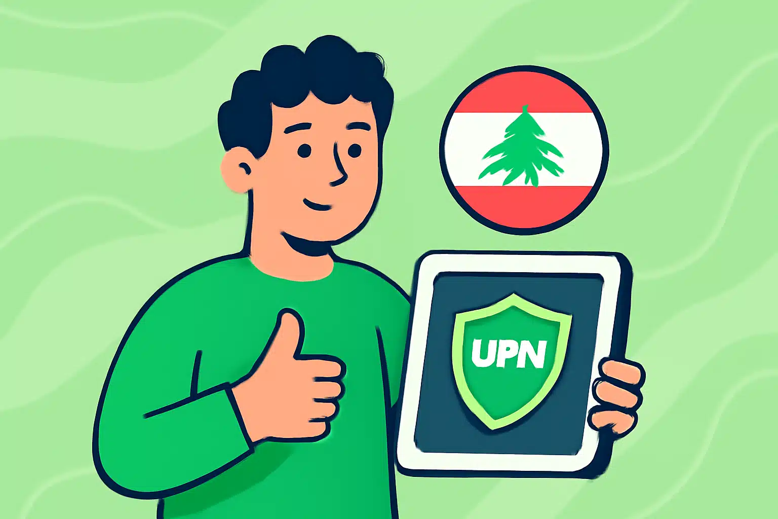 VPN Líbano: Comprendendo a Importancia das Localizacións de Servidores VPN para a Túa Privacidade - Ilustración de VPN Líbano