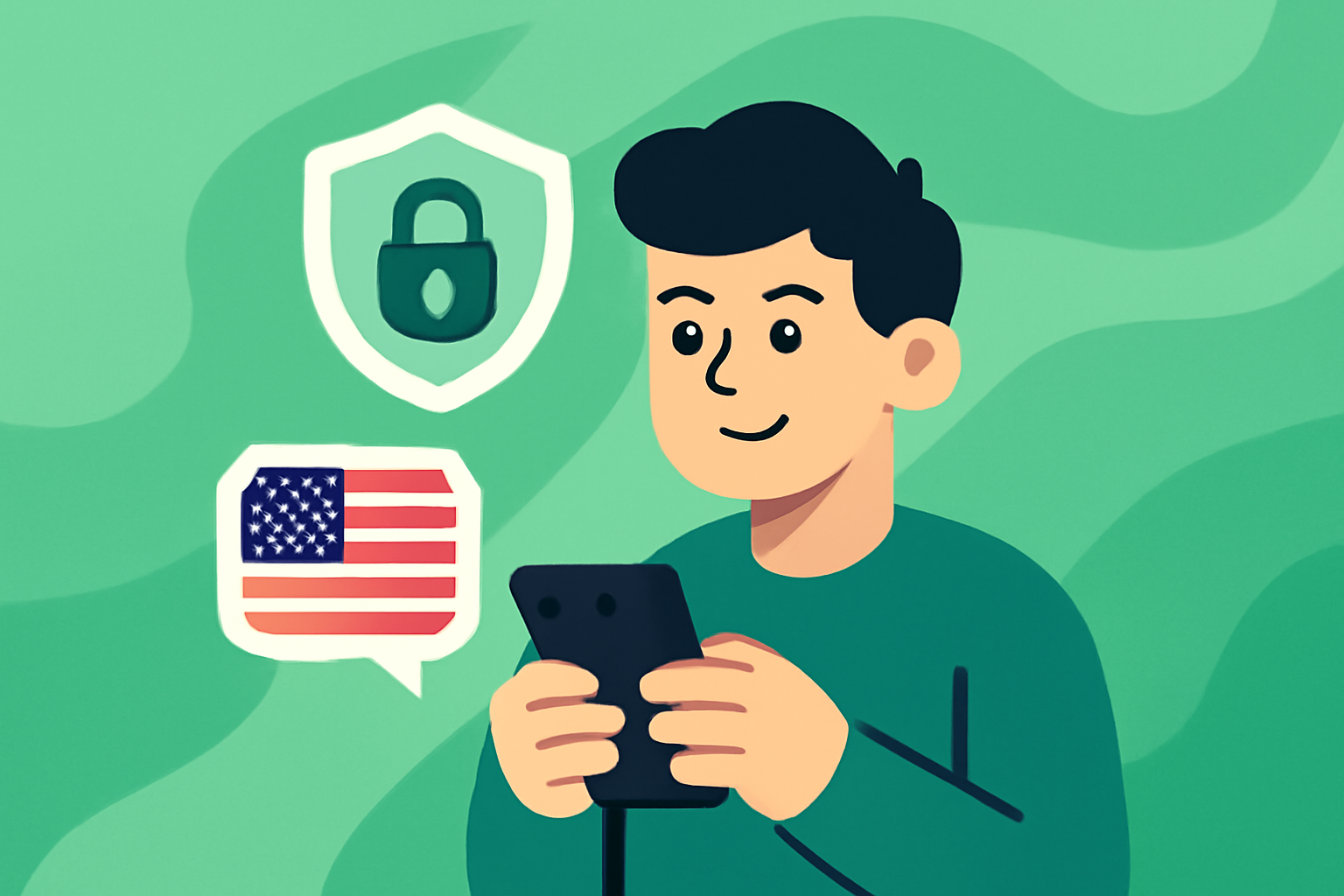VPN USA: Una guía para mantenerse seguro en línea en 2025 - ilustración de VPN USA