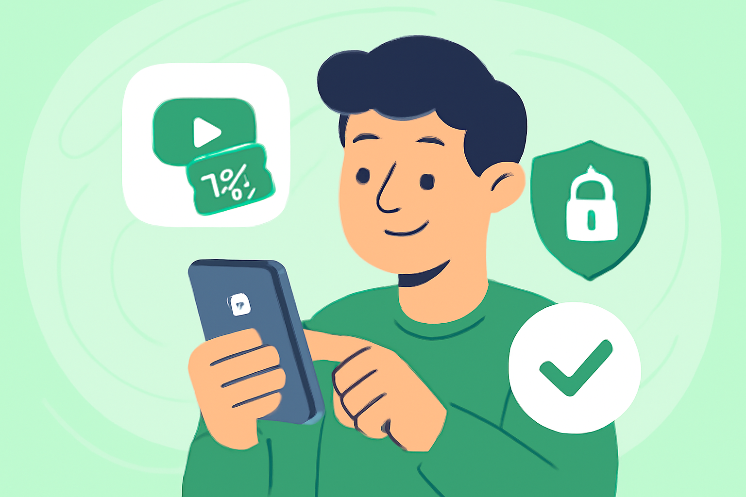 Fordelar med å bruke ein VPN-rabattkode YouTube på Android - VPN-rabattkode YouTube-illustrasjon