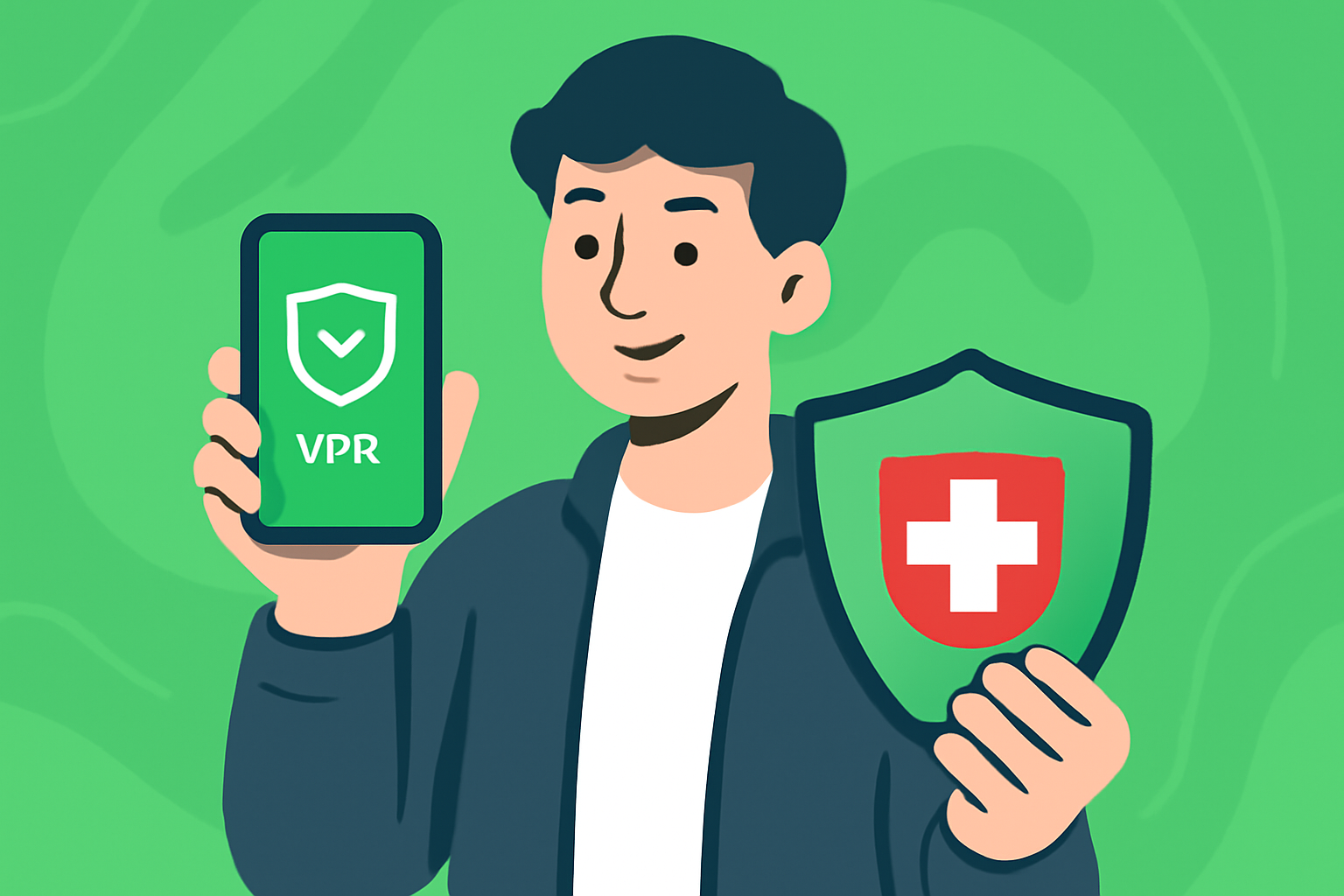 discover the best VPN Switzerland app for Android - VPN Switzerland illustration