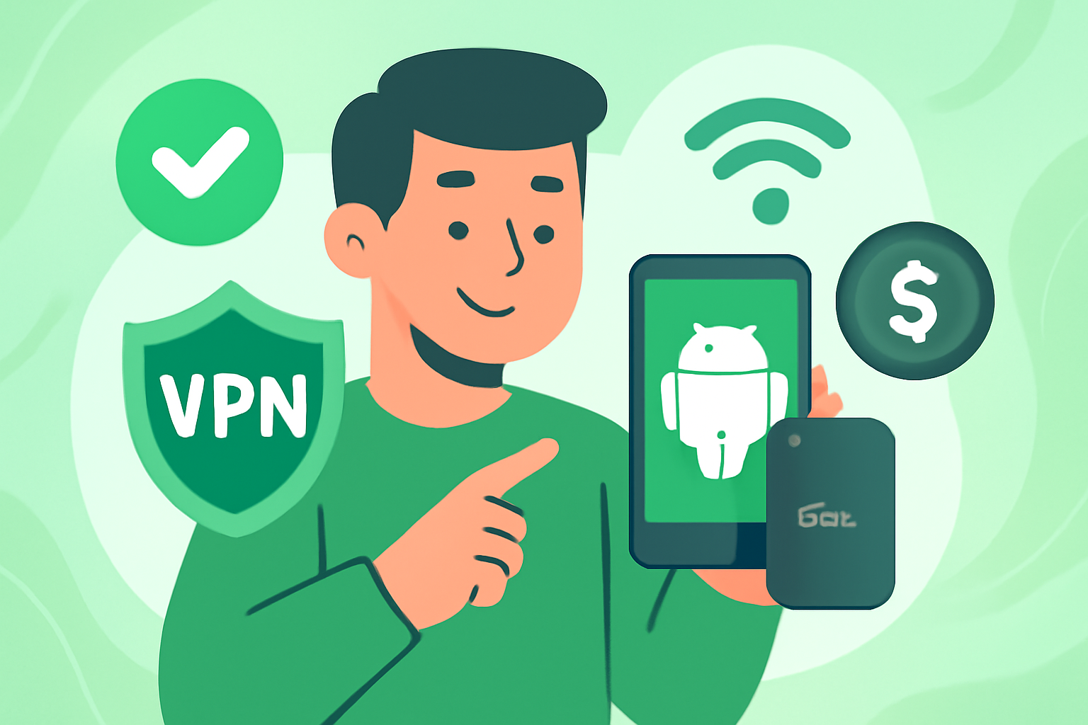 factors to consider when choosing a VPN Qatar for Android - VPN Qatar illustration