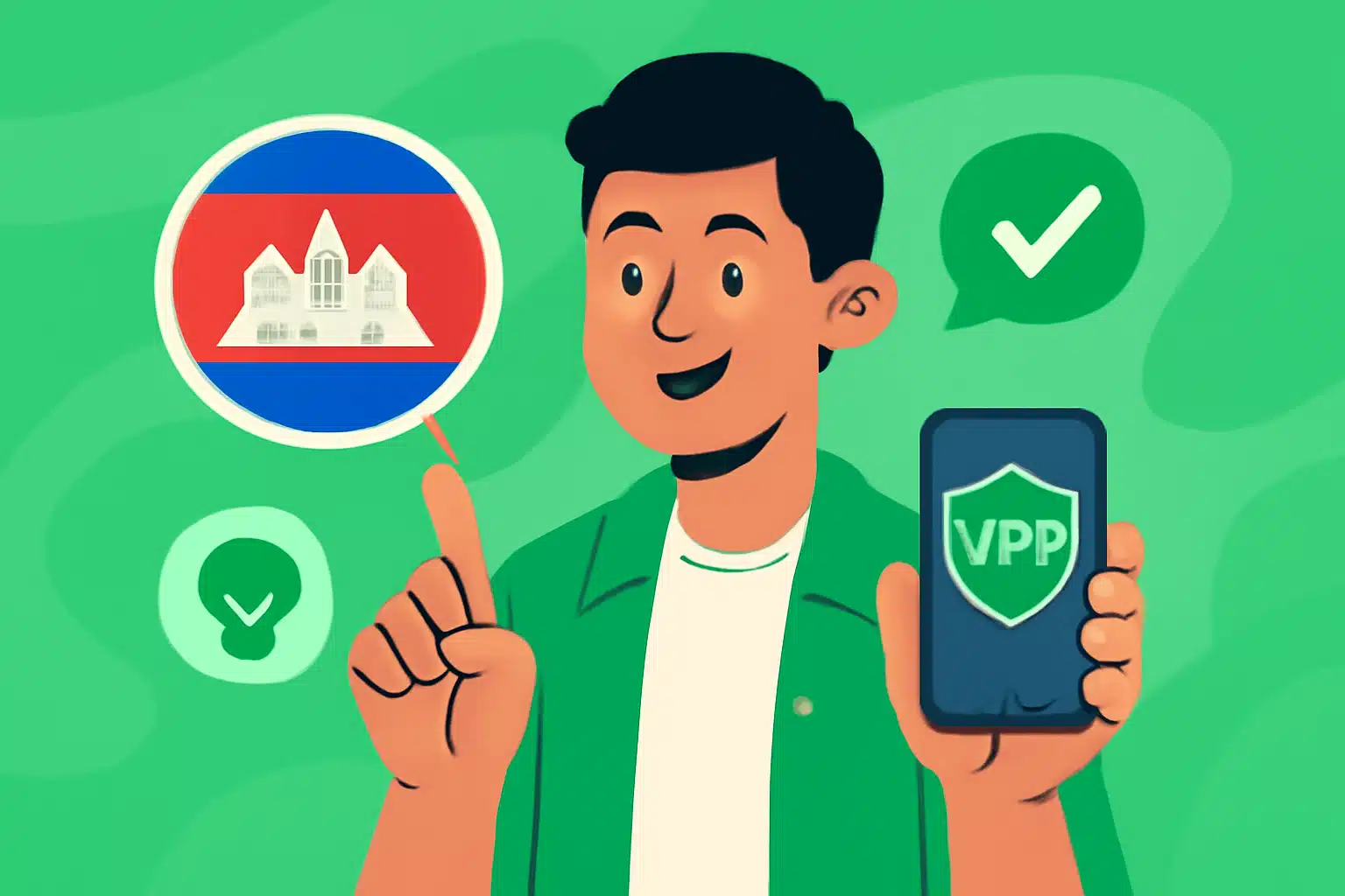 tips for casual users using VPN Cambodia - VPN Cambodia illustration
