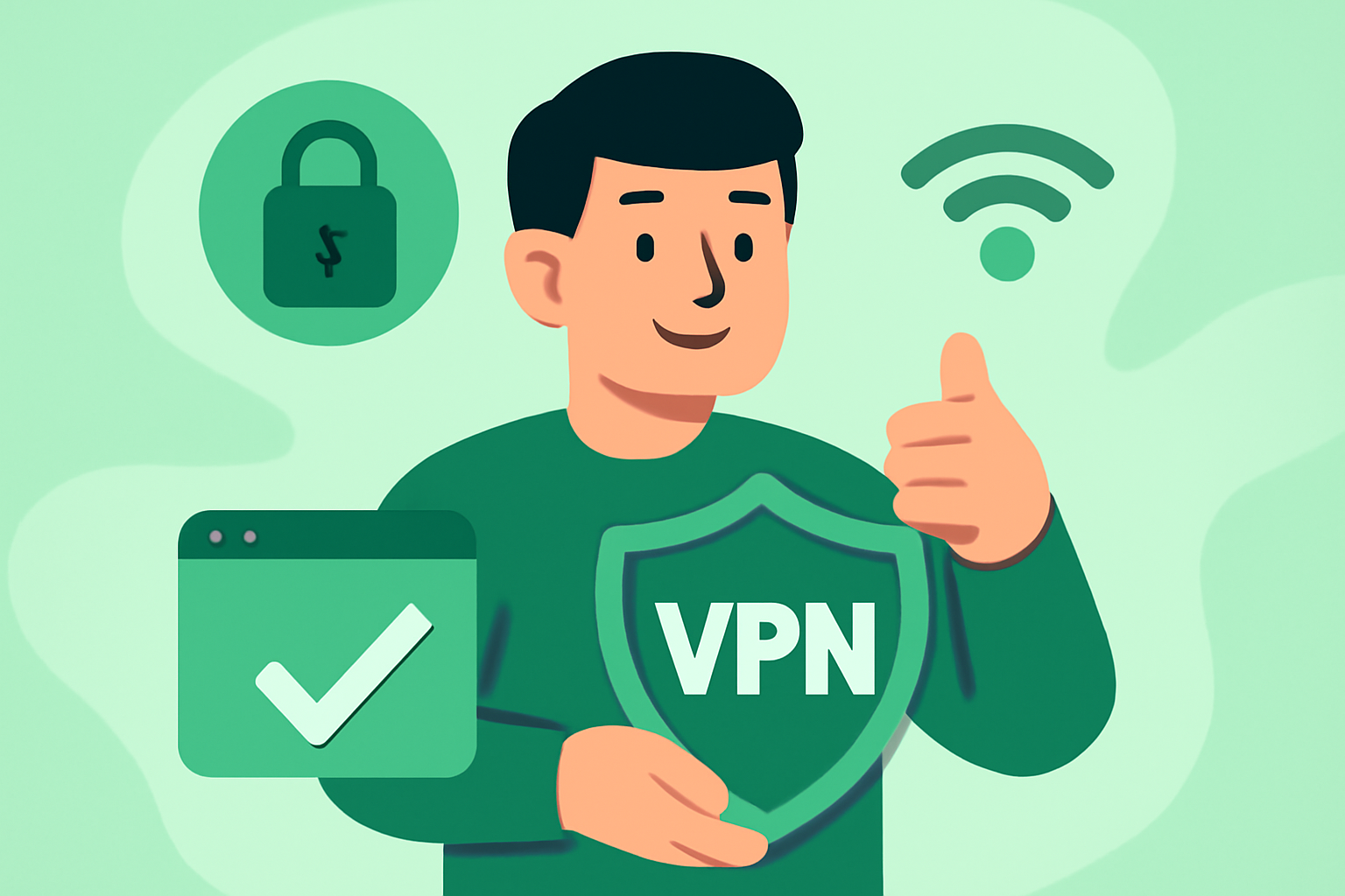 tips for å oppretthalde VPN-personvernet under surfing - VPN-personvernsillustrasjon