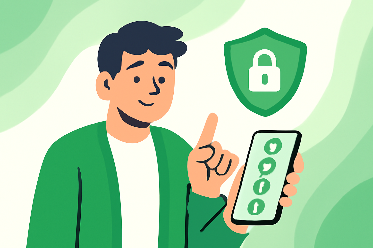 top 5 VPN phone apps for secure browsing in 2025 - VPN phone illustration