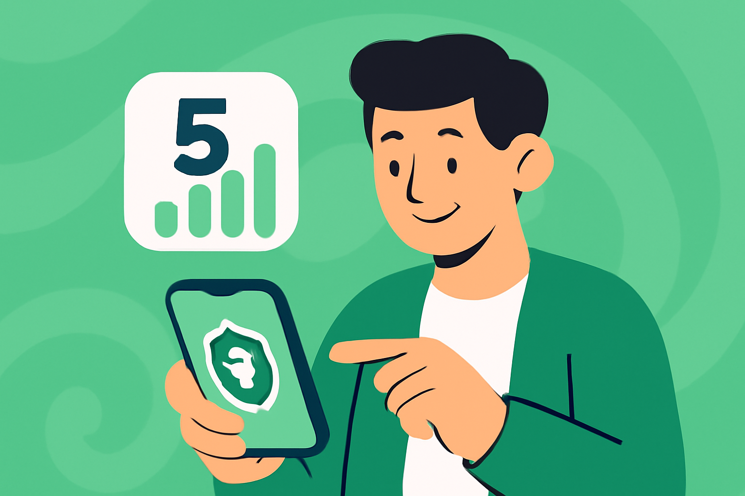 Top 5 VPN phone apps for secure browsing in 2025 - VPN phone illustration