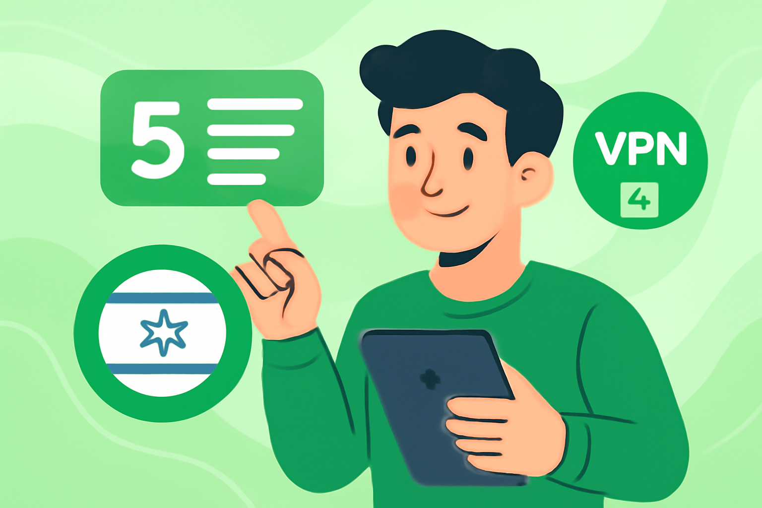 Top 5 options de VPN en Israël pour une navigation sécurisée en 2025 - Illustration VPN Israël