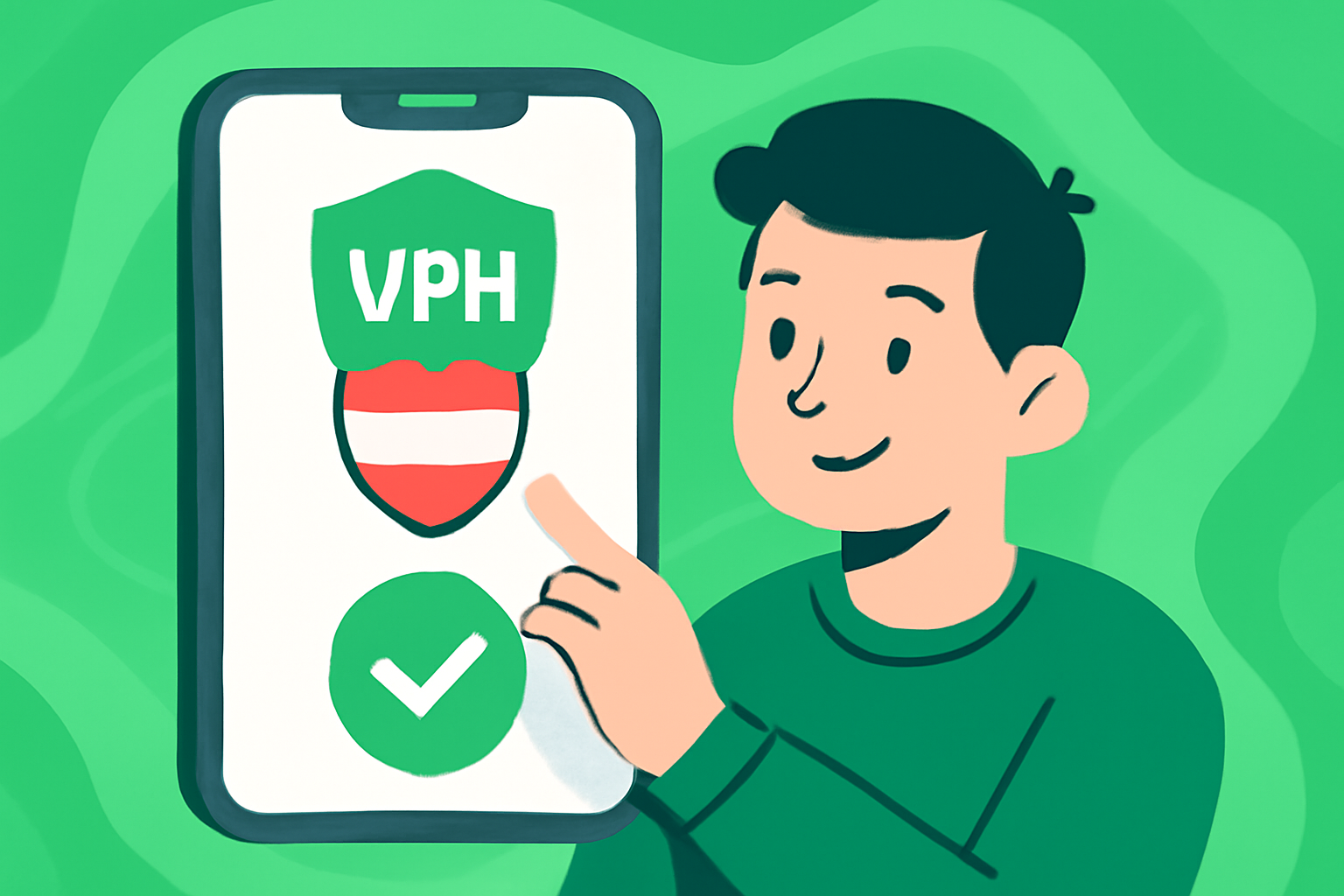 VPN Österreich Einrichtungsanleitung zum Schutz Ihres Internets im Jahr 2025 - VPN Österreich Illustration