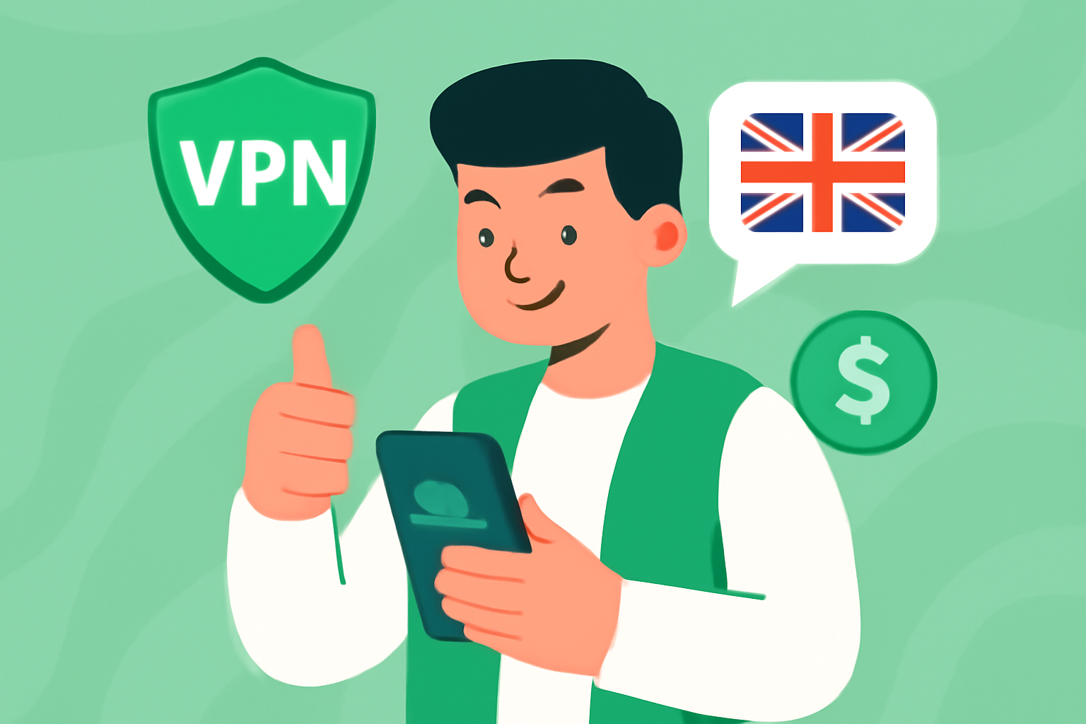 VPN propose les meilleures offres au Royaume-Uni pour les utilisateurs Android - VPN propose une illustration au Royaume-Uni