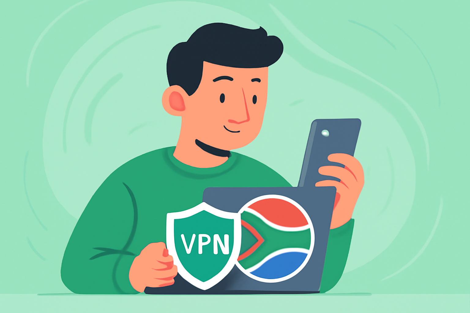 VPN Suid-Afrika: is dit goed vir veilige blaai? - VPN Suid-Afrika illustrasie
