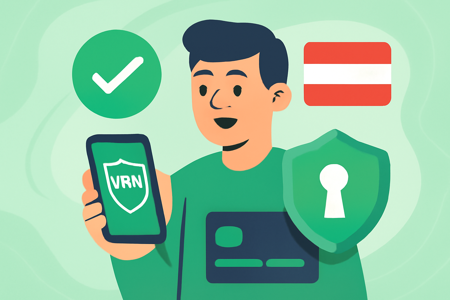 Warum 2025 einen VPN in Österreich wählen – VPN-Illustration Österreich
