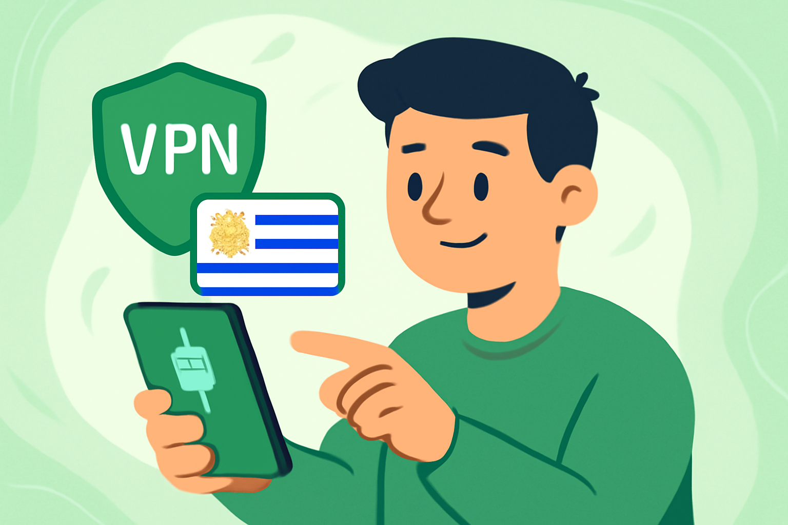 exploring the best VPN Uruguay options for Android - VPN Uruguay illustration