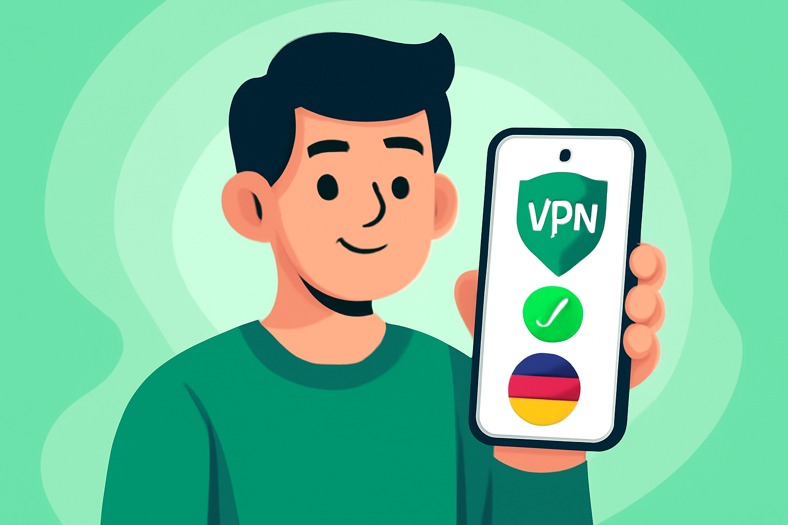 how to set up VPN Germany on Android - VPN Germany illustration