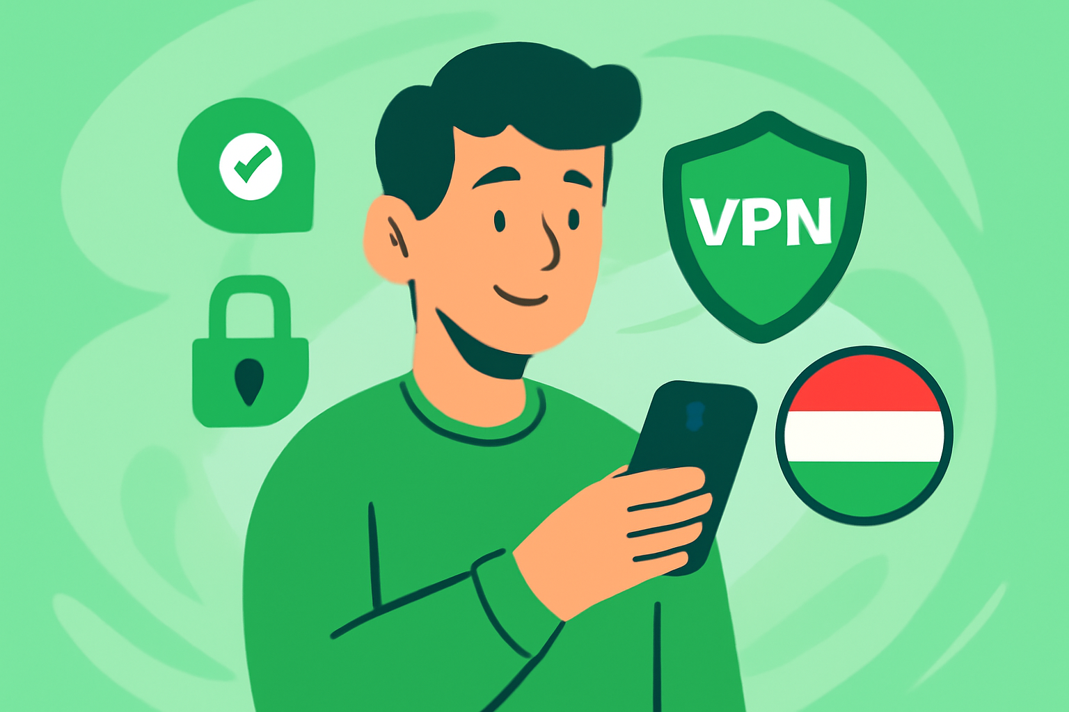 VPN Ungern tips för att förbli säker online - VPN Ungern illustration