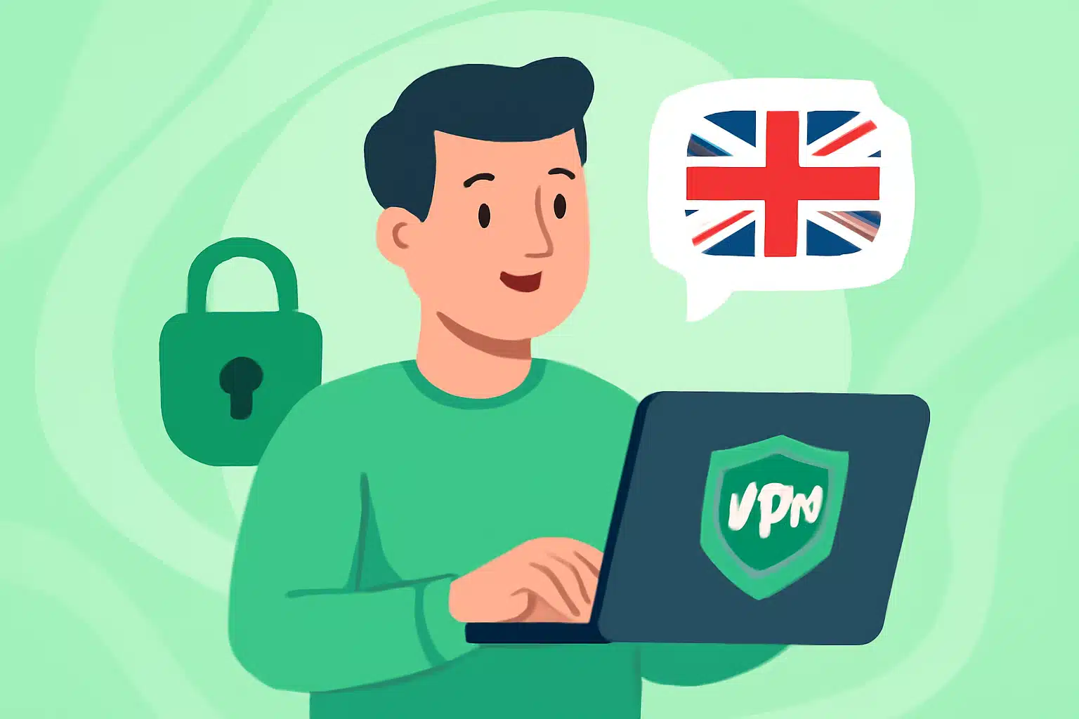 VPN UK beste Optionen für sicheres Surfen bei UK-Inhalten - VPN UK Illustration