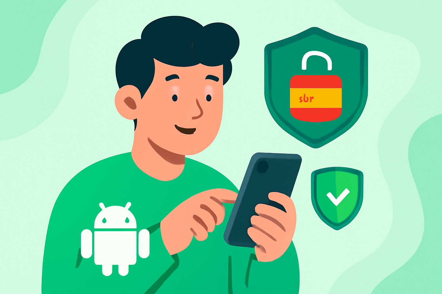 mengapa pilih VPN Spain untuk peranti Android anda - ilustrasi VPN Spain