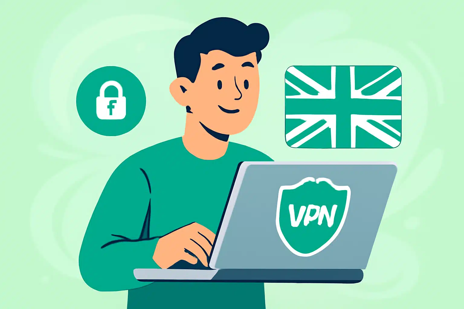 warum Sie ein VPN UK für das Surfen bei UK-Inhalten benötigen - VPN UK Illustration