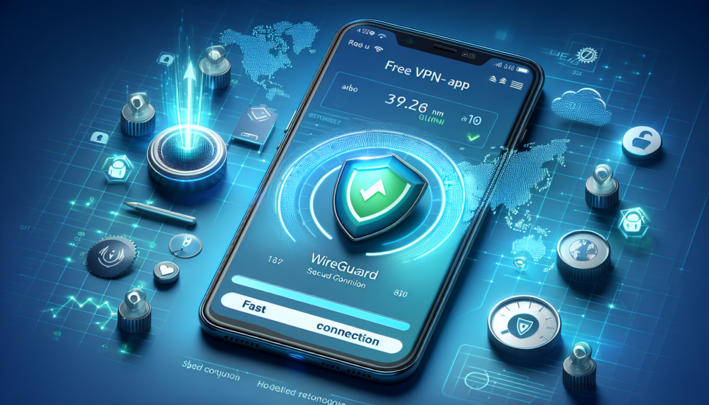 Android phone showing Free VPN Grass protocol settings with WireGuard selected and speed meter - change VPN protocol