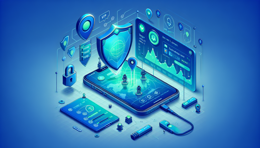 Android phone gaming with VPN shield and low-latency indicators to optimize VPN gaming Android