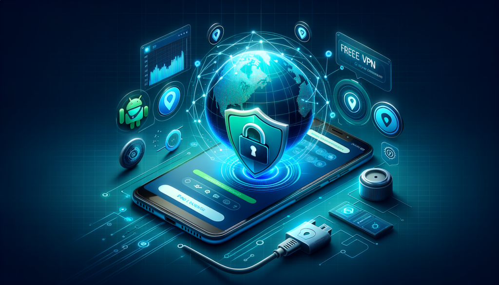 Android phone with VPN shield symbol and streaming apps using Free VPN Grass to bypass geo-restrictions