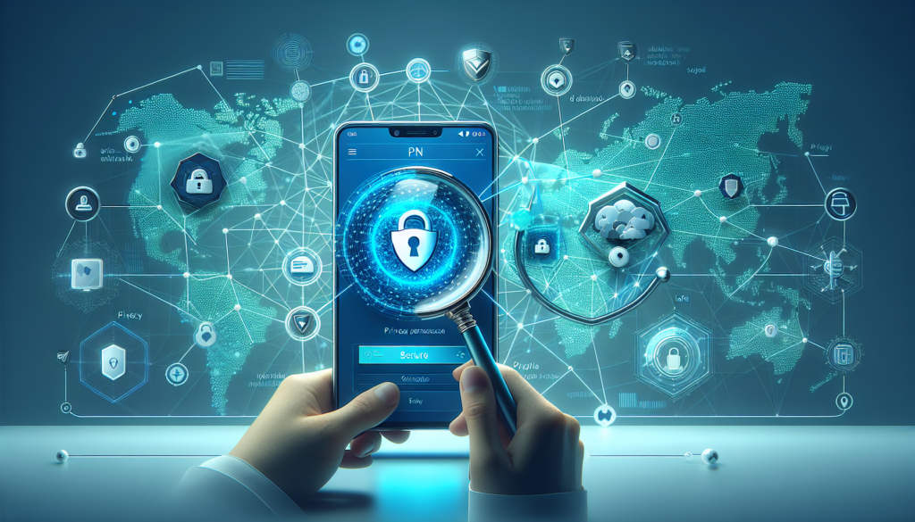 Android phone showing Free VPN Grass app with shield icon and data inspection, Free VPN Grass data