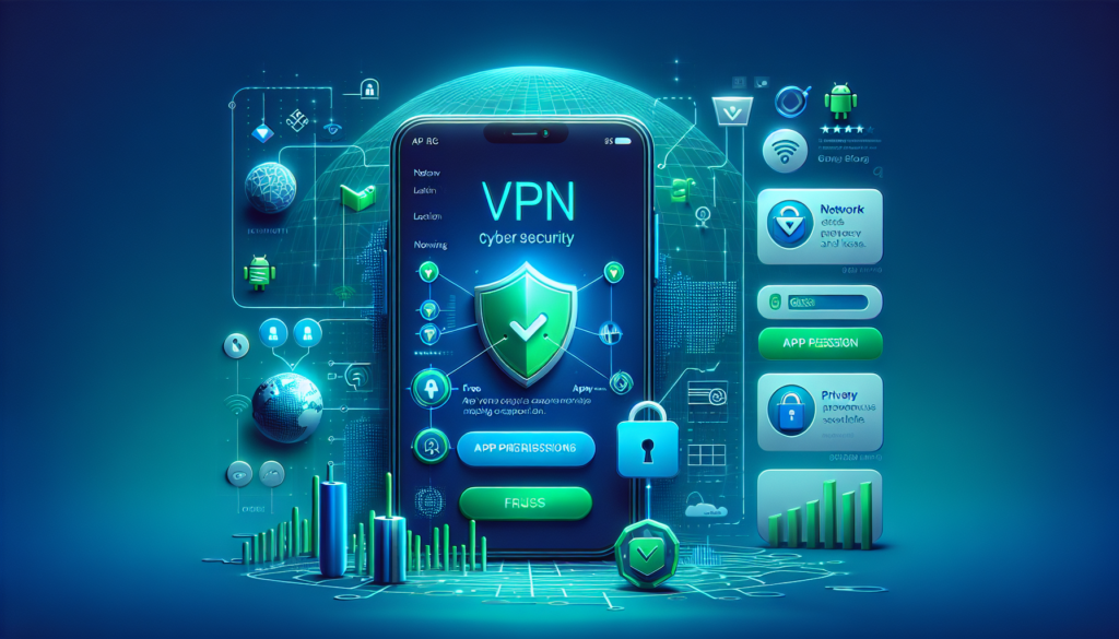 Android screen showing VPN app permissions for Free VPN Grass with permission toggles