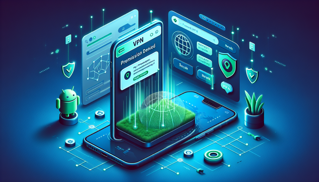 Android 13 phone showing permission denied error blocking Free VPN Grass VPN connection