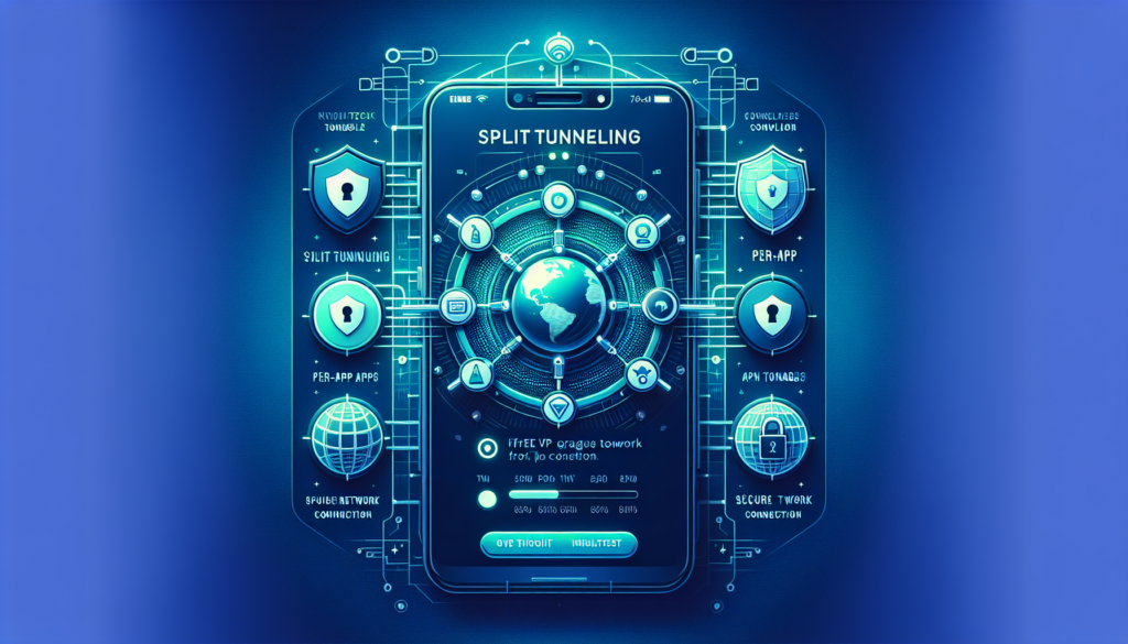 Android screen showing Free VPN Grass split tunneling toggle and per-app list — split tunneling Android