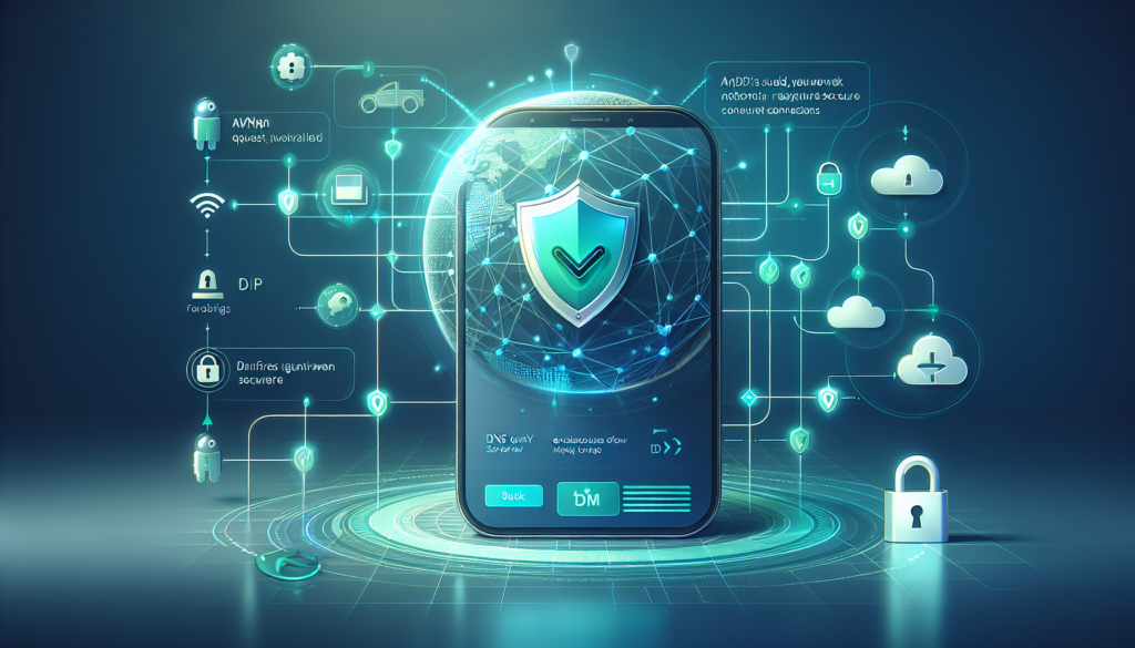 Android phone with shield protecting DNS queries - DNS leak protection