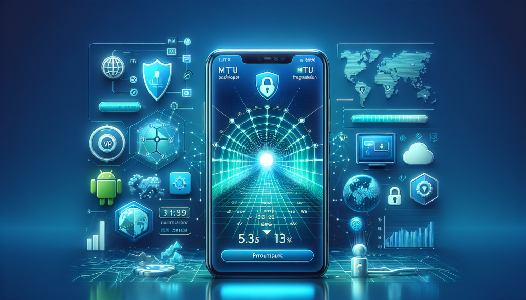 Android phone showing VPN tunnel and MTU packet sizes affecting Free VPN Grass performance