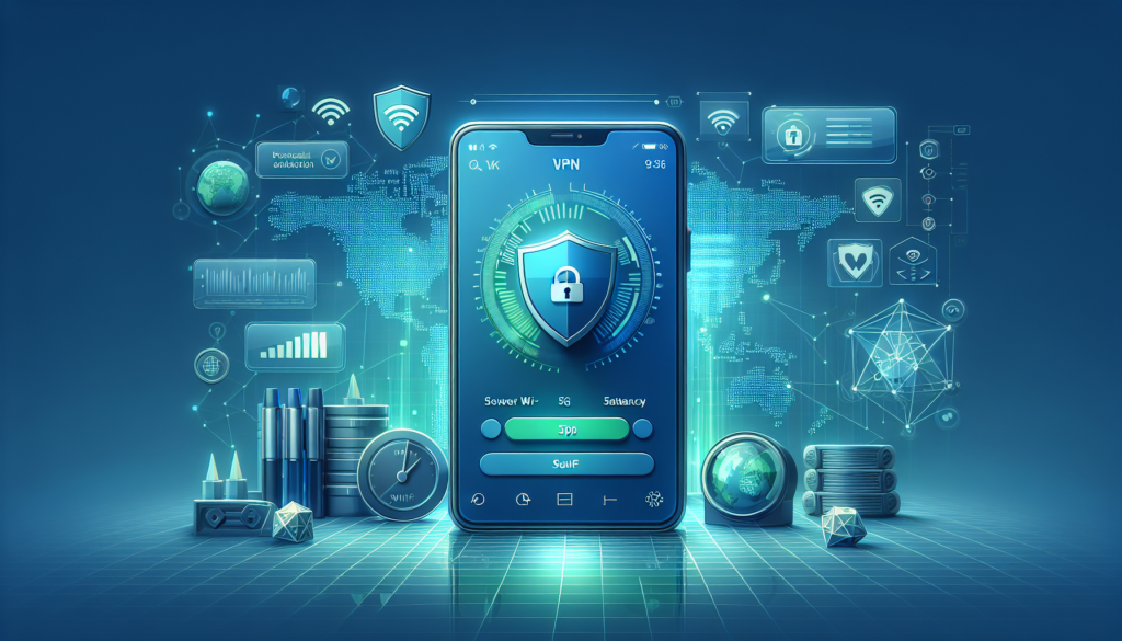 Android phone showing Free VPN Grass app with latency and speed meters, illustrating VPN latency reduction on Android
