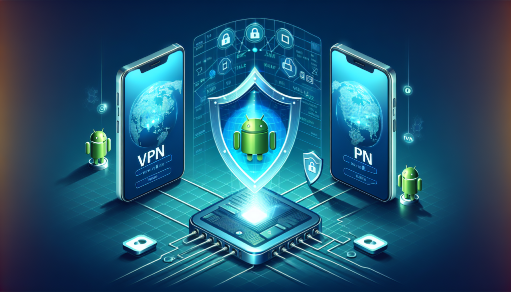 Android VPN conflict visualization showing two VPN apps competing for a virtual interface, VPN conflicts Android