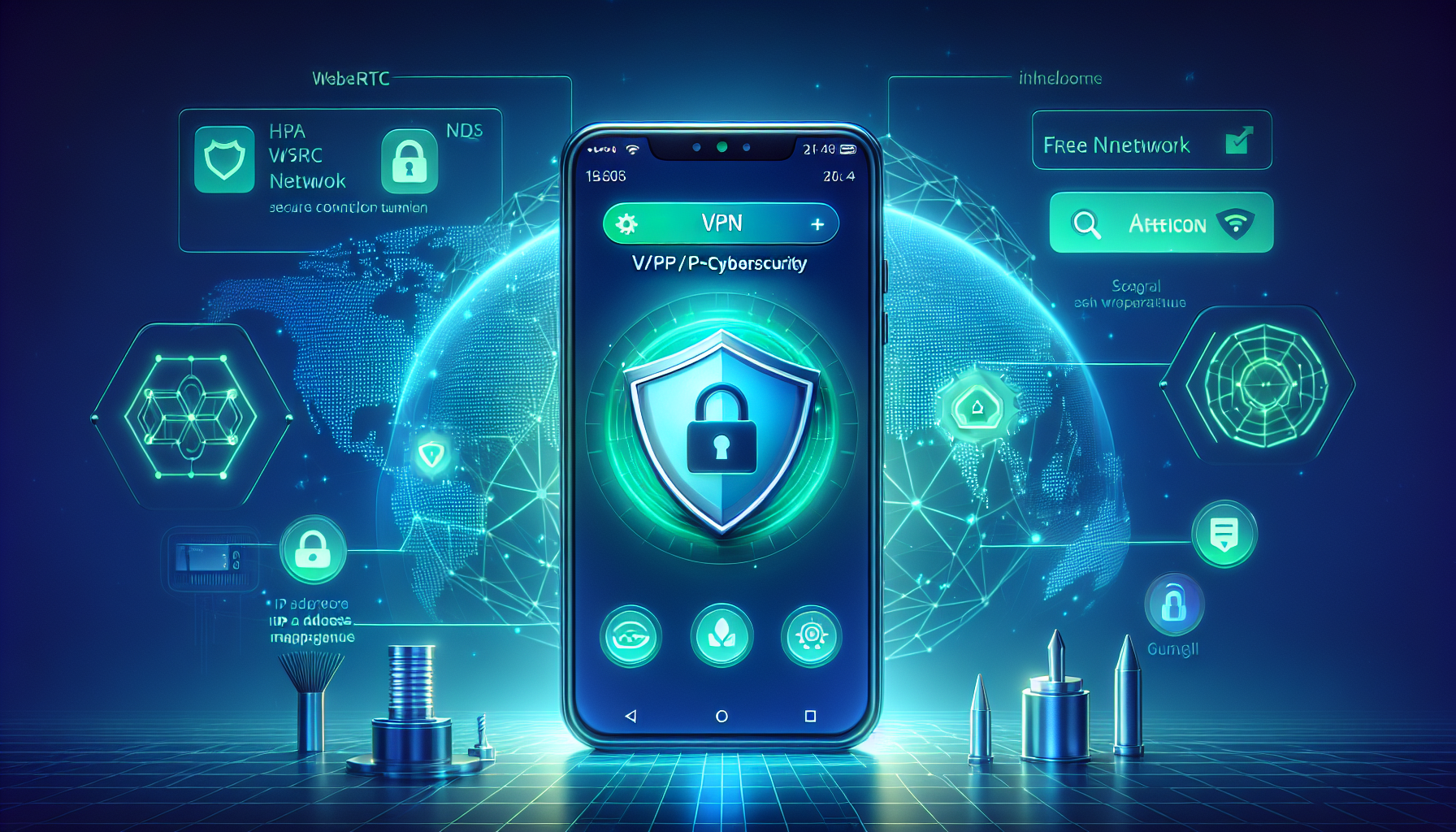 Android phone showing Free VPN Grass app and masked IP address, illustrating real IP showing issue