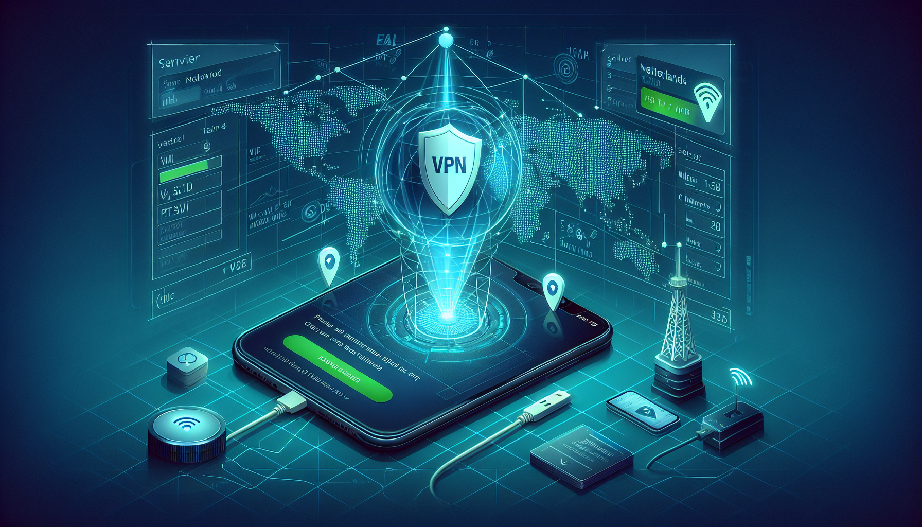 Android streaming Netflix with VPN shield icon - free VPN Android Netflix