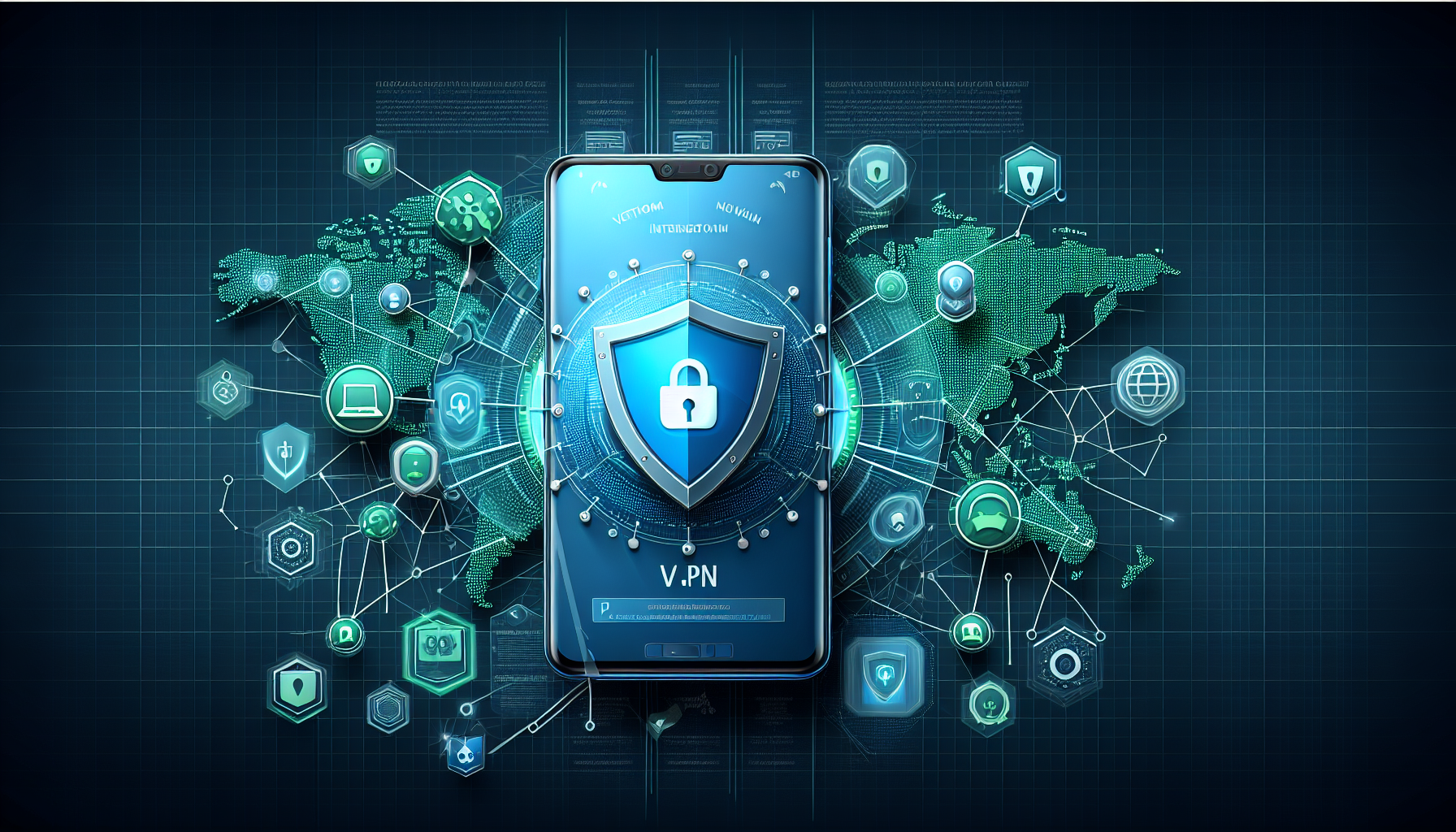 Android phone with VPN shield and Vietnam map showing bypassed VPN blocks
