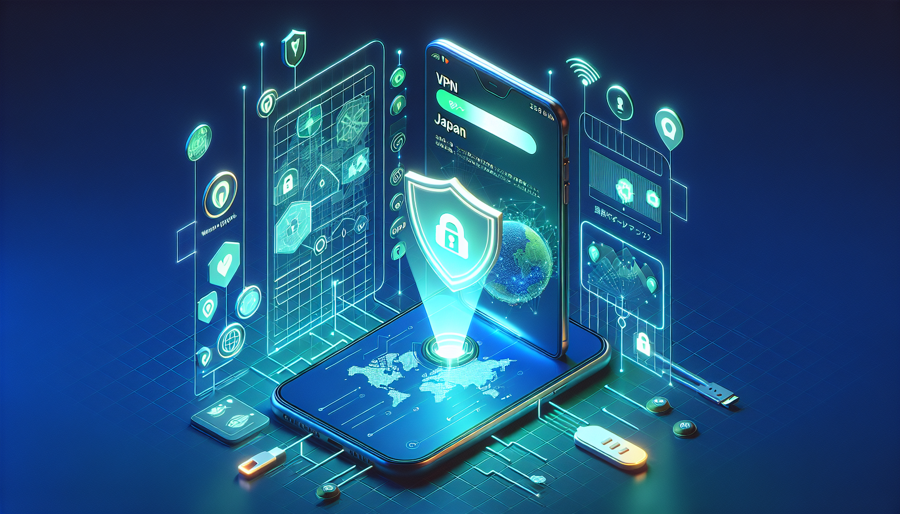 Android phone showing Japanese content with VPN connection to Japan - access Japanese content