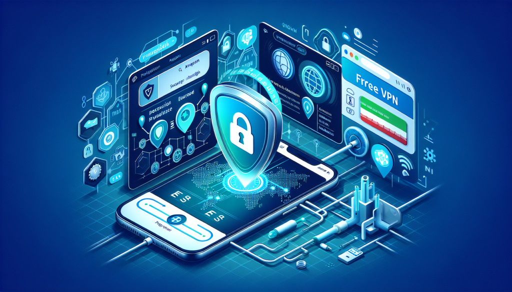 Android phone showing Free VPN Grass app unblocking websites in Iran with secure encrypted connection