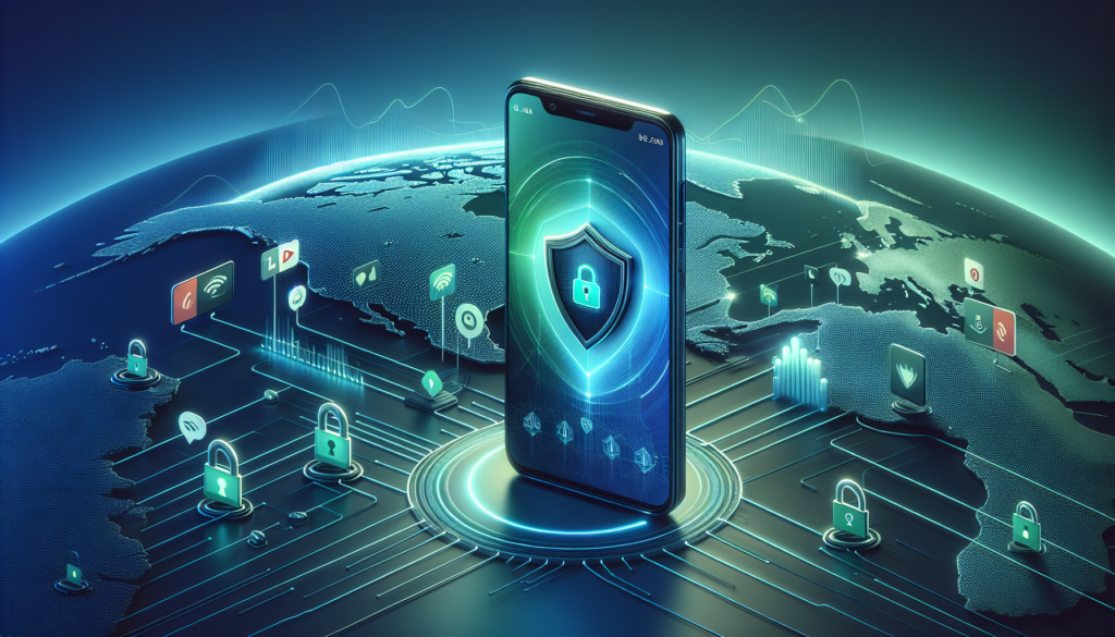 Android phone with VPN shield and connection from Germany to another country for bypassing geo-restrictions